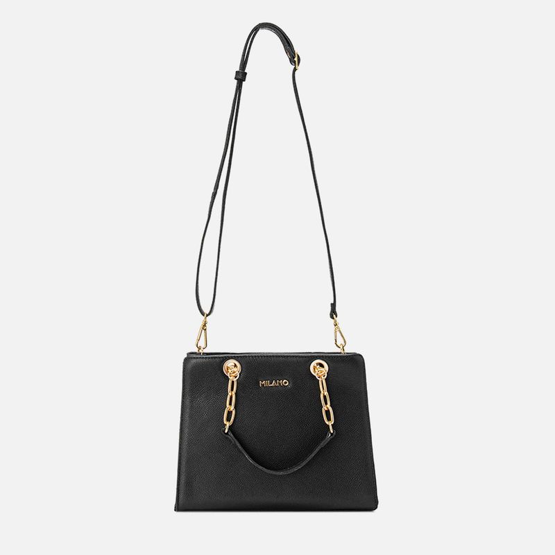 Bolsa-Media-Feita-em-Couro-tipo-Tote-de-Mao-com-Alca-Corrente-Opcional-Tiracolo-ou-Transversal-Feminina-Milano-Preto-13919--4-