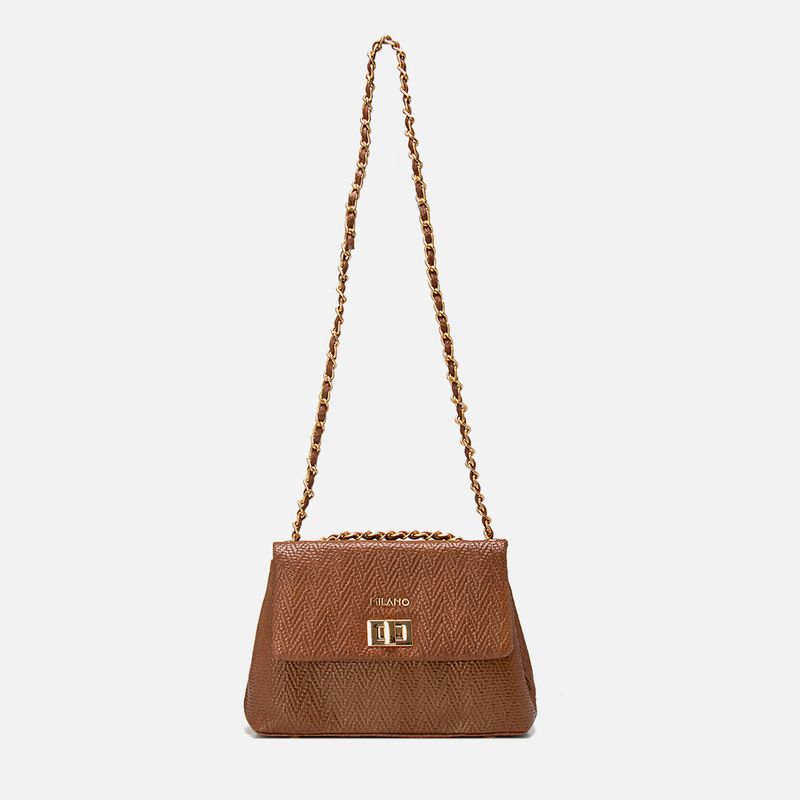 Bolsa-Tiracolo-Media-Feito-em-Couro-Texturizado-com-Alca-Regulavel-para-Uso-de-Mao-ou-Antebraco-e-Formato-Trapezio-Feminina-Milano-Cara--1-