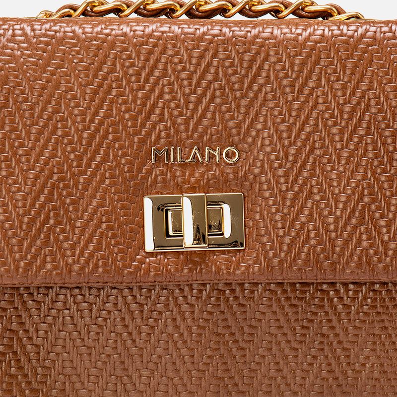 Bolsa-Tiracolo-Media-Feito-em-Couro-Texturizado-com-Alca-Regulavel-para-Uso-de-Mao-ou-Antebraco-e-Formato-Trapezio-Feminina-Milano-Car