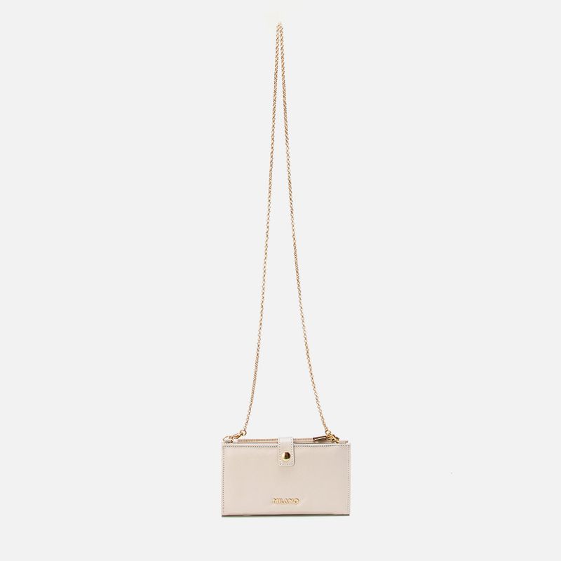 Bolsa-Carteira-2-em-1-Pequena-Feita-em-Couro-com-Alca-em-Corrente-Dourada-Opcional-Feminina-Milano-Off-White-13994--2-