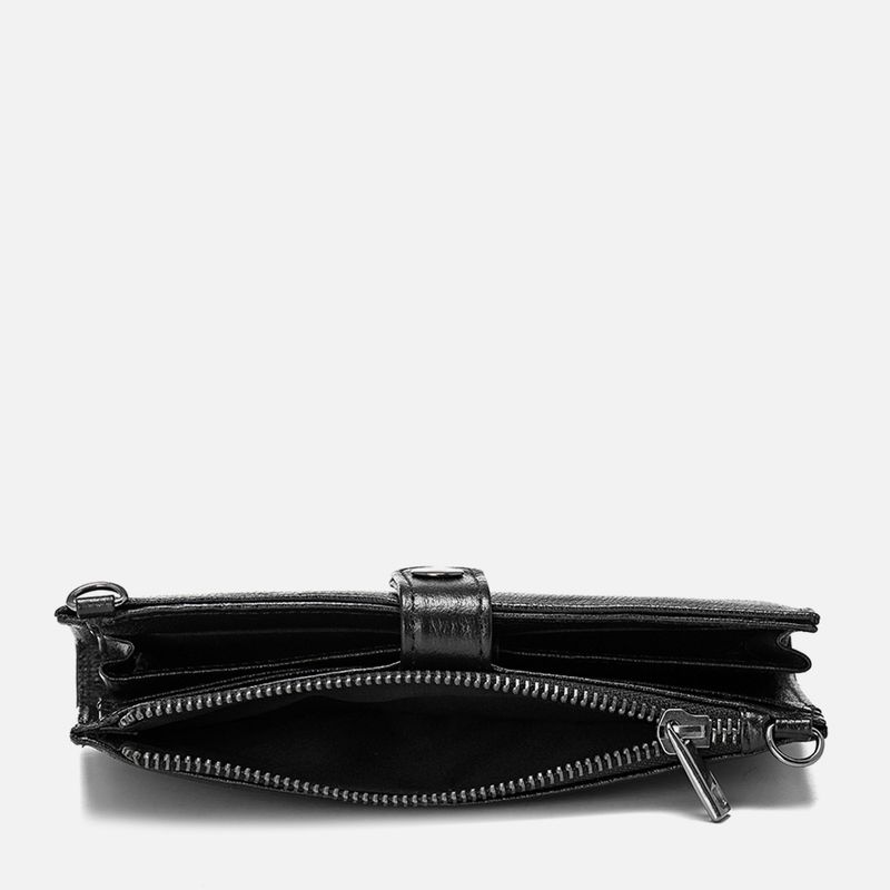 Bolsa-Carteira-2-em-1-Pequena-Feita-em-Couro-com-Alca-em-Corrente-Dourada-Opcional-Feminina-Milano-Preta-13994--6-