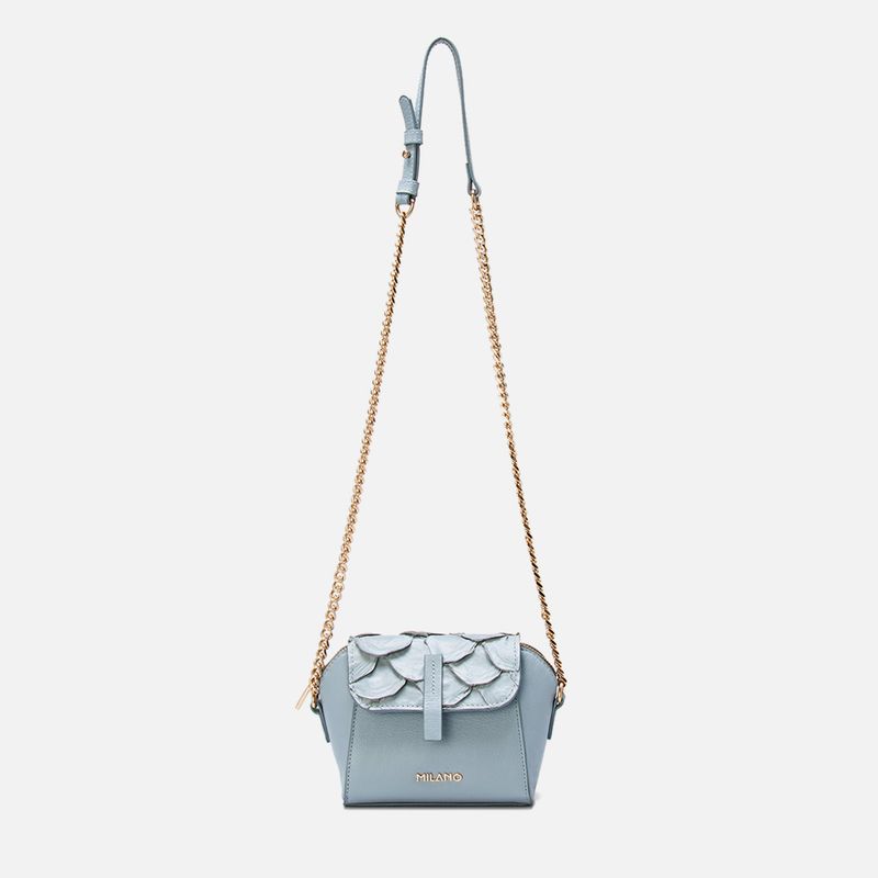 Bolsa-Tiracolo-ou-Transversal-Pequena-Feita-Mix-Couro-Exotico-Pirarucu-e-Bovino-Aba-Frontal-Alca-Corrente-Feminina-Milano-Azul-Skyazul-Sky-1--1-