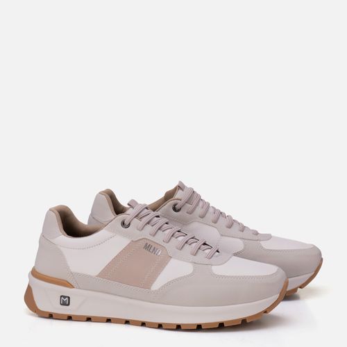 Sapatênis ou Tênis Casual Linha Green Alternativo Calce Prático Elástico Sem Amarração Palmilha Anatômica Masculino Milano Natural/branco 13967