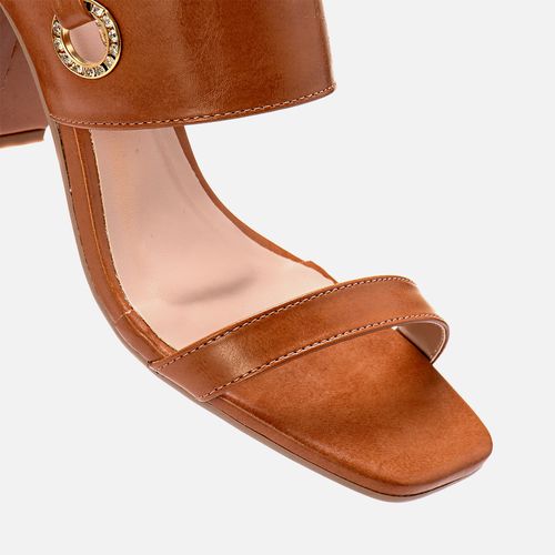 Sandália Salto Alto Bloco Geométrico Trapézio Mix Cores Multicolor Metal Brilho Strass Feminino Milano Ambar 13827