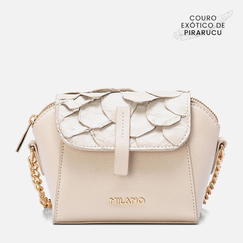 Bolsa-Tiracolo-ou-Transversal-Pequena-Feita-Mix-Couro-Exotico-Pirarucu-e-Bovino-Aba-Frontal-Alca-Corrente-Feminina-Milano-Off-White-13