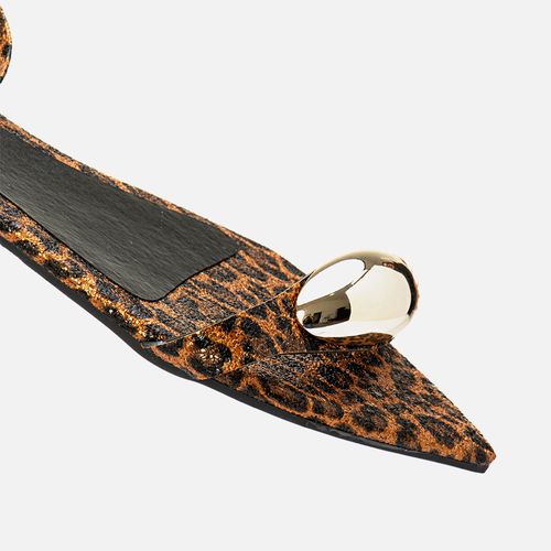 Rasteiras-flats Feminino Milano Onça 13706