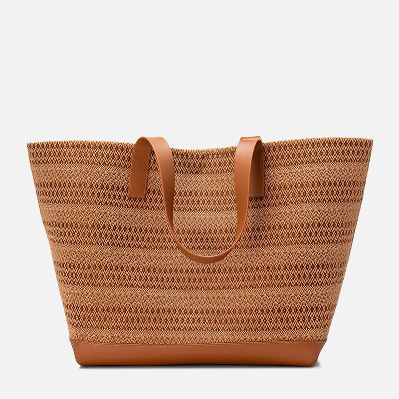 Bolsa-Sacola-Praia-ou-Shopping-Bag-Grande-em-Tecido-Tramado-Alca-de-Ombro-Emborrachada-Feminina-Milano-Caramelo-14020--3-
