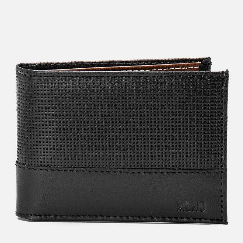 Carteira-Feita-em-Couro-Napa-Soft-1-Porta-Cedula-4-Porta-Cartao-1-Documento-Sem-Ziper-Masculinas-Milano-Preto-Dark-Tan-13847--1-