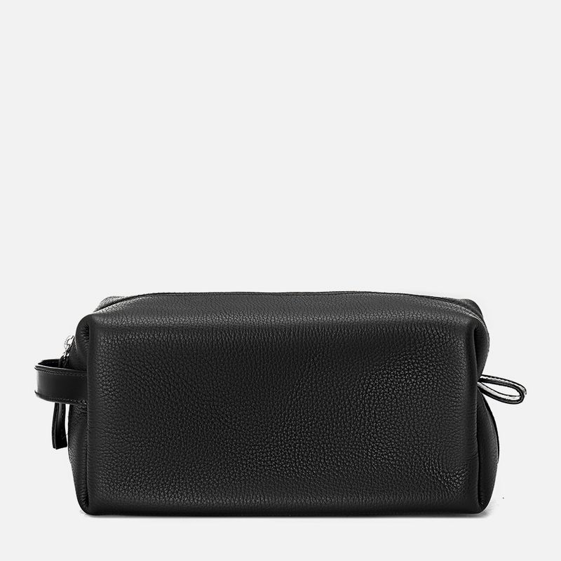 Necessaire-Bolsa-Viagem-Estojo-Feito-em-Couro-Floater-Mix-Liso-1-Divisoria-Grande-Bolso-Frontal-Ziper-Milano-Preto-14046--3-