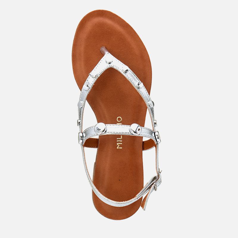 Rasteiras-flats Feminino Milano Prata 13980 -4-.jpg