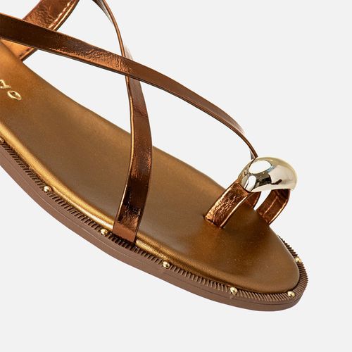 Rasteiras-flats Feminino Milano Bronze 13928