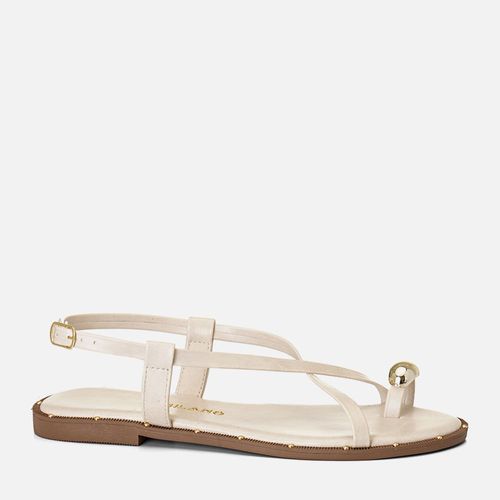 Rasteiras-flats Feminino Milano Off White 13928