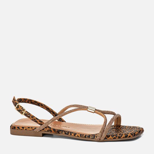 Rasteiras-flats Feminino Milano Onça 13948