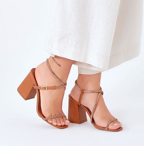 Sandália Feminino Milano Caramelo 14112