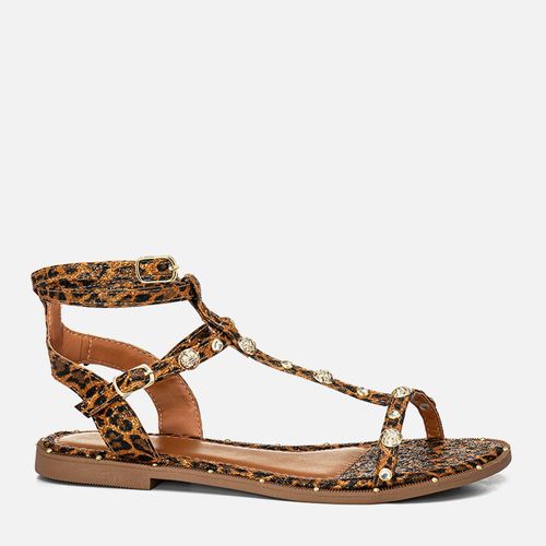 Rasteiras-flats Feminino Milano Onça 13517