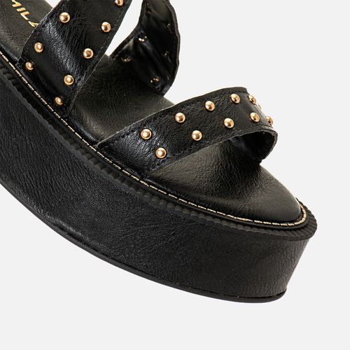 Plataforma Feminino Milano Preto 14187