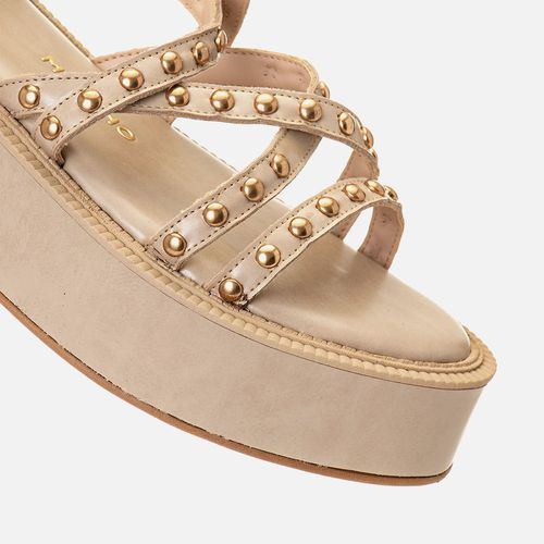 Plataforma Feminino Milano Bege 14189