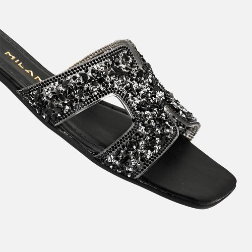 Rasteiras-flats Feminino Milano Preto 13898