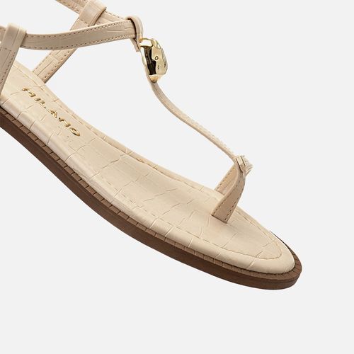 Rasteiras-flats Feminino Milano Off White 14200