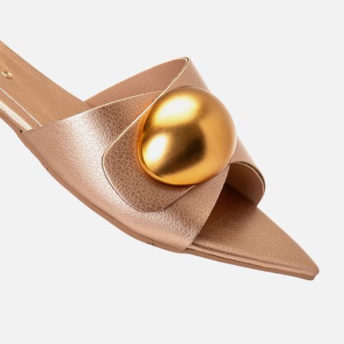 Rasteiras-flats Feminino Milano Cobre 14057