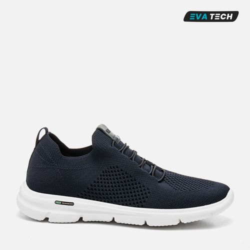 Sapatênis ou Tênis Casual sem Amarração Feito em Knit Tricô Tecnológico Veste como Meia Solado EVA Tech Super Leve Masculino Milano Marinho 14022