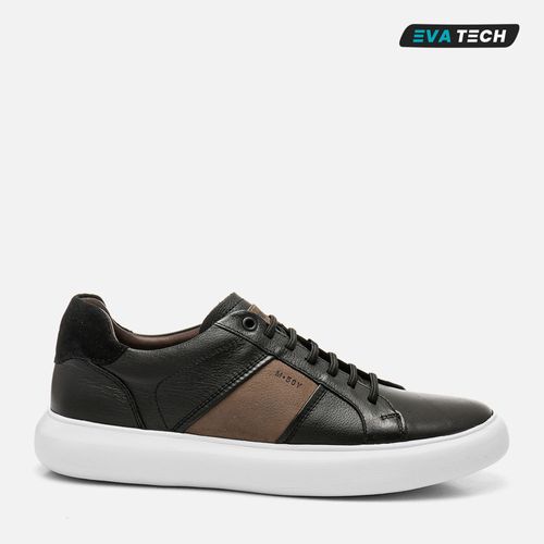 Sapatenis Masculino Milano Preto/tabaco/preto/tabaco 14033