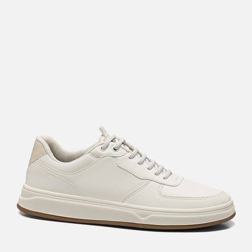 Sapatênis ou Tênis Casual sem Amarração Linha Green Feito em Tecido Calce Prático Elástico Palmilha Anatômica Masculino Milano Branco/off White 14048