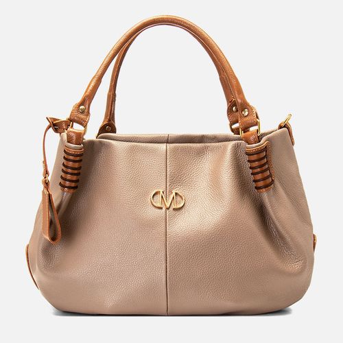 Bolsa Hobo Feita em Couro de Ombro com Alça Tiracolo e Transversal Opcional Tamanho Grande Formato Saco Milano Fendi/caramelo 14211