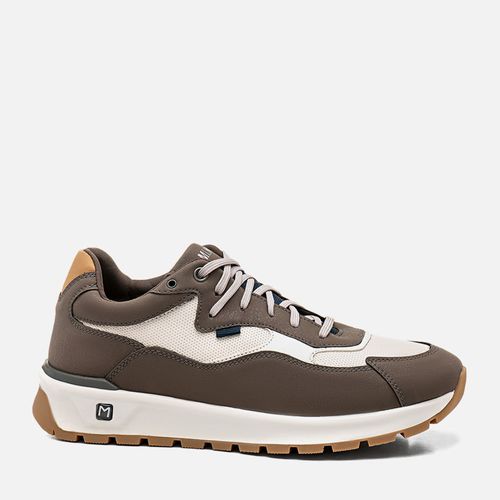 Sapatênis ou Tênis Casual Linha Green Alternativo Calce por Amarração Feito em Napa Soft Palmilha Anatômica Masculino Milano Storm/off White 13966