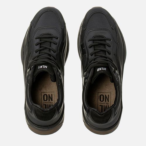 Sapatênis ou Tênis Casual Linha Green Alternativo Calce por Amarração Feito em Napa Soft Palmilha Anatômica Masculino Milano Preto/preto 13966