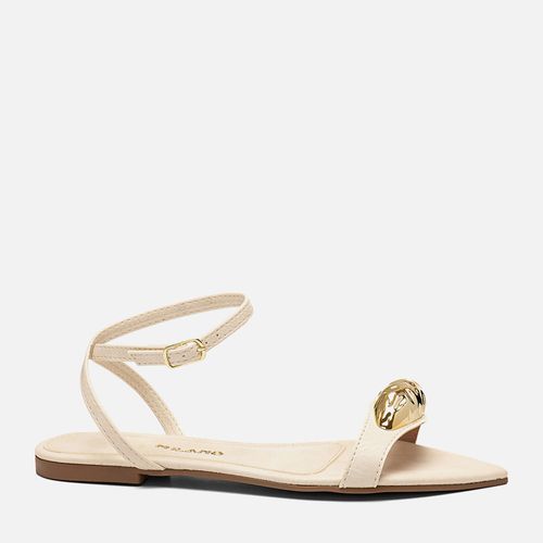 Rasteiras-flats Feminino Milano Off White 14228