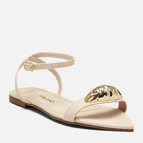 Rasteiras-flats Feminino Milano Off White 14228