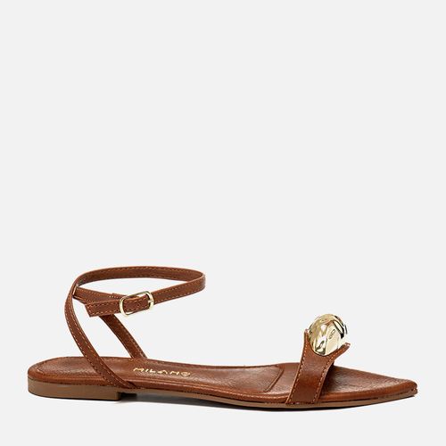Rasteiras-flats Feminino Milano Caramelo 14228
