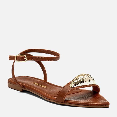 Rasteiras-flats Feminino Milano Caramelo 14228