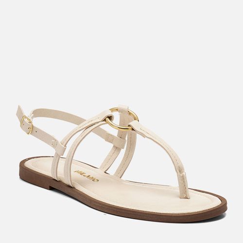 Rasteiras-flats Feminino Milano Off White 14226