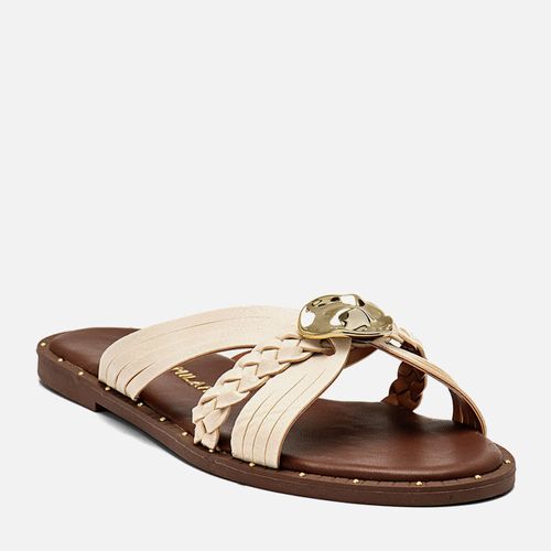 Rasteiras-flats Feminino Milano Off White 14240