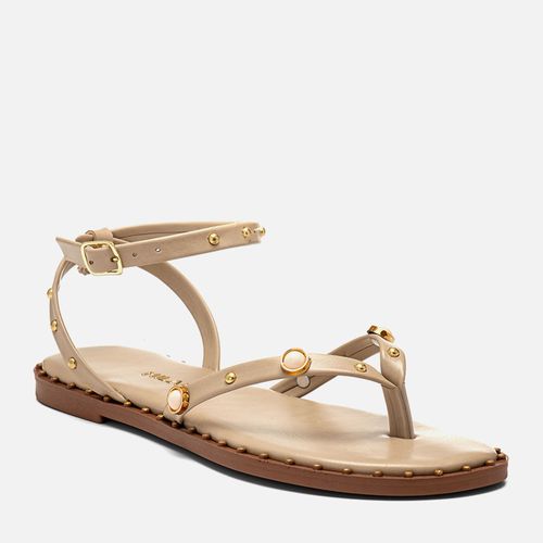 Rasteiras-flats Feminino Milano Bege 14248