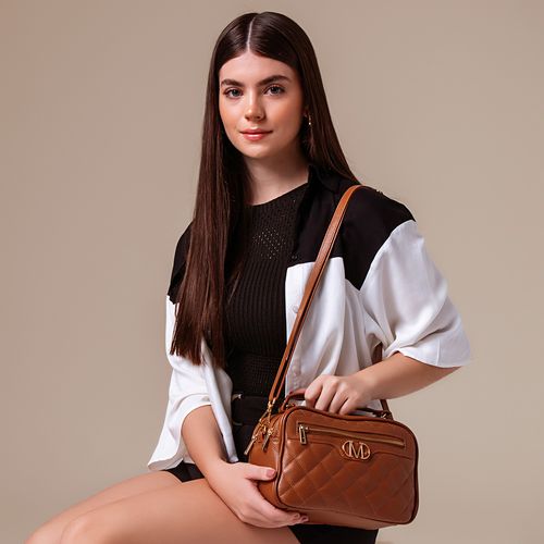 Bolsa Tote Feita em Couro com Alça Transversal ou Tiracolo Opcional Tamanho Pequeno Milano Preto 14212