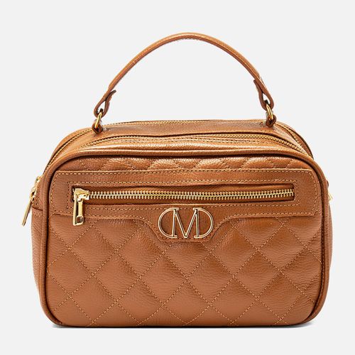 Bolsa Tote Feita em Couro com Alça Transversal ou Tiracolo Opcional Tamanho Pequeno Milano Caramelo 14212