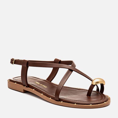 Rasteiras-flats Feminino Milano Marrom 13928