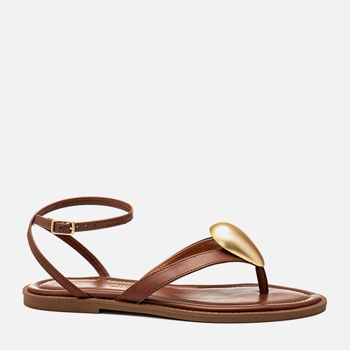Rasteiras-flats Feminino Milano Marrom 14276