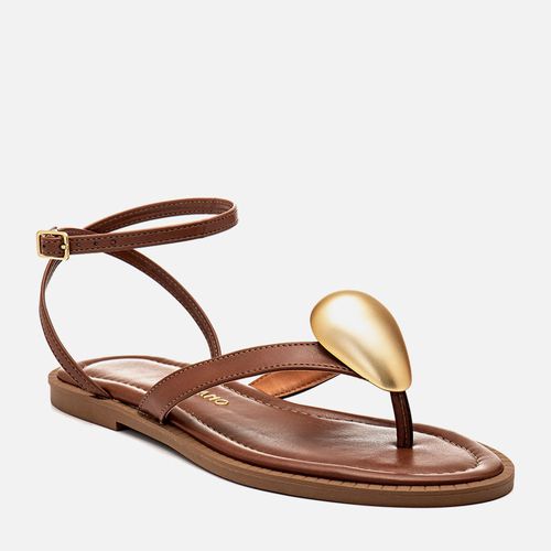 Rasteiras-flats Feminino Milano Marrom 14276