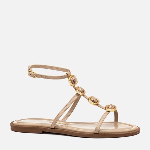 Rasteiras-flats Feminino Milano Bege 14274
