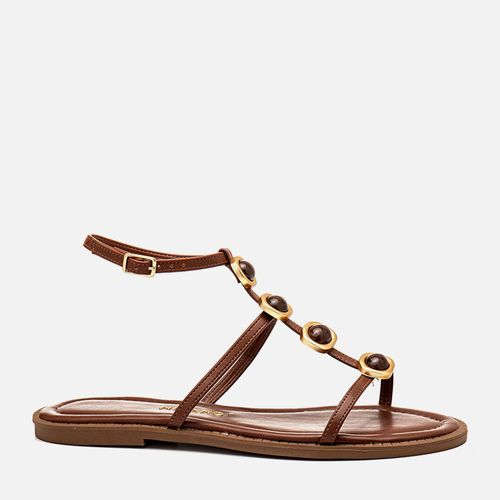 Rasteiras-flats Feminino Milano Marrom 14274