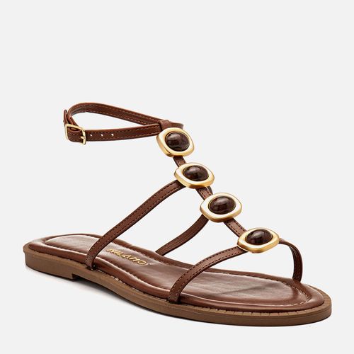 Rasteiras-flats Feminino Milano Marrom 14274