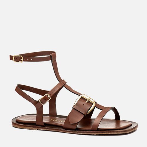 Rasteiras-flats Feminino Milano Marrom 14278