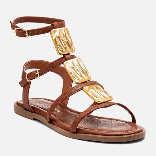 Rasteiras-flats Feminino Milano Caramelo 14297