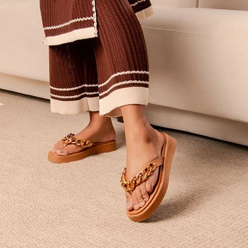 Papete Feminino Milano Caramelo 14254