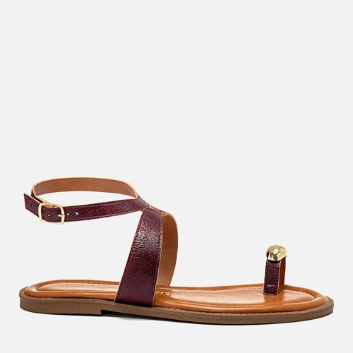 Rasteiras-flats Feminino Milano Marsala 14100