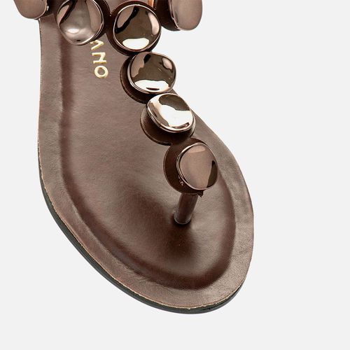 Rasteiras-flats Feminino Milano Marrom 14209